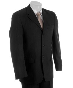Claiborne Men's Charcoal Pinstripe Wool Suit