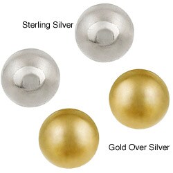 Sterling Silver 10 mm Ball Bead Earrings