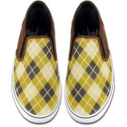 NOTW Men's Checkerboard Argyle Slip-on Shoes