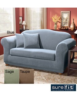 Sure Fit Stretch Stripe 2-piece Sofa Slipcover