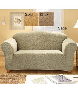 Stretch Scroll Loveseat Slipcover