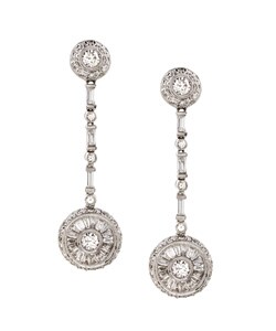 14k Gold 2 7/8ct TDW Diamond Dangle Earrings (G-H, SI1)