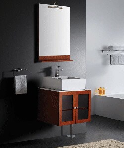 Vigo Chelsea Natural Cherry Vanity Set