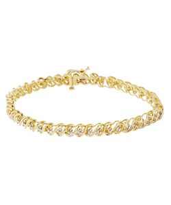 14k Yellow Gold 1ct TDW Diamond Bracelet (G-H, I2)