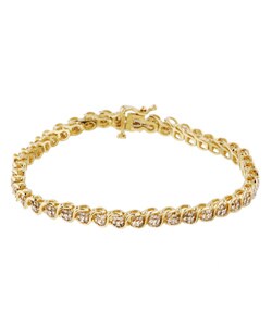 14k Yellow Gold 2ct TDW Diamond Bracelet (G-H, I2)