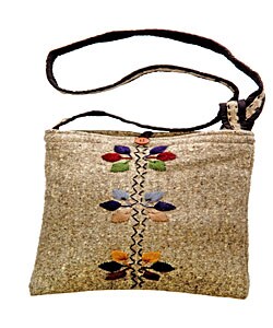 Bordado Handmade Large Grey Handbag (Guatemala)