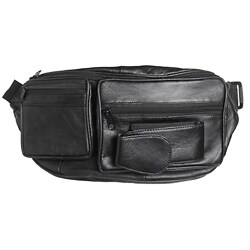 Kozmic Black Leather Fanny Pack