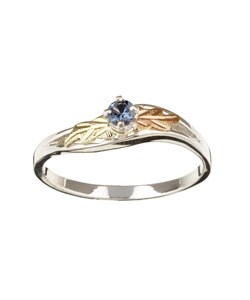 Gold and Sterling Silver December Birthstone Ring
