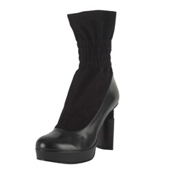 Fendi Women's Black Suede Platform Ankle Boots