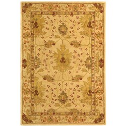 Handmade Oushak Ivory Wool Rug (4' x 6')