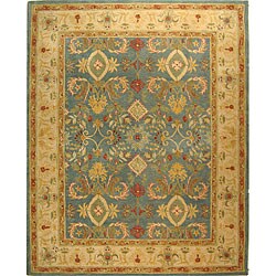 Handmade Legacy Light Blue Wool Rug (9' x 12')
