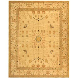 Handmade Treasured Sand Wool Rug (9' x 12')
