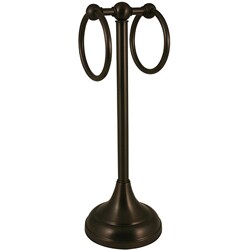 Solid Brass Countertop 2-ring Guest Towel Holder