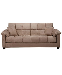 Madras Mocha Microfiber Futon Sofa Bed