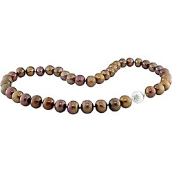 Cultured Freshwater Brown Pearl Necklace (11-12 mm)