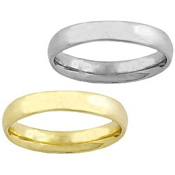 14k gold 4mm comfort fit wedding band (size 9-13)
