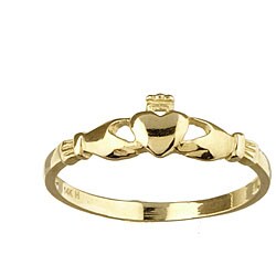 10k Yellow Gold Claddagh Baby Ring (Size 3)