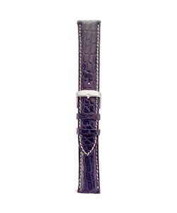 Black Genuine Crocodile Watch Strap