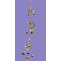 Handcrafted 'Sun, Moon and Star' Wind Chime (India)
