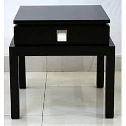 Espresso One Drawer End Table