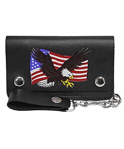 Daxx American Print Wallet with Chain