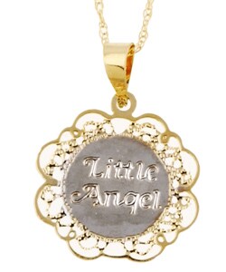 14k Two-tone Gold 'Little Angel' Necklace