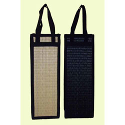 Handcrafted Square Tatami Wine Holder (Cambodia)