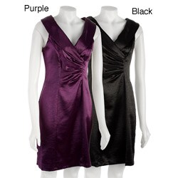 Connected Apparel Women's Satin Sheath Dress