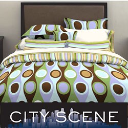 City Scene Retro Radar Multi 7-piece Bedding Ensemble