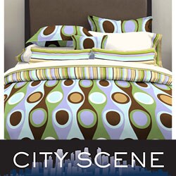 City Scene Retro Radar Multi Pillow Set