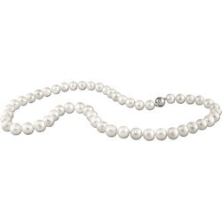 New York Pearls Sterling Silver FW Pearl Necklace (8-9 mm)