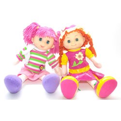 Chloe and Catherine Plush Twin Dolls