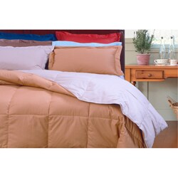 Stratton Camel/ Tan Reversible 3-piece Down Comforter and Sham Set