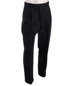 Pierre Cardin Men's Expander Navy Solid Wool Pants