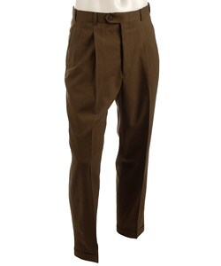 Pierre Cardin Men's Expander Solid Brass Wool Pants