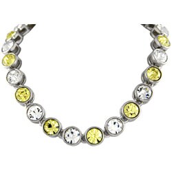 Silverplated Multicolor Rhinestone Necklace