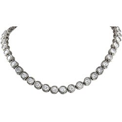 18k White Goldplated Cubic Zirconia Necklace