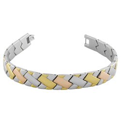 18k Gold over Steel 8-inch Stampato Bracelet