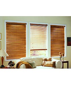 Golden Oak Real Wood Blinds (31 in. x 64 in.)