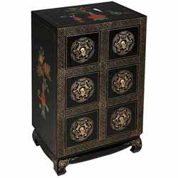 Black Lacquer Chinese Medicine/ Storage Cabinet