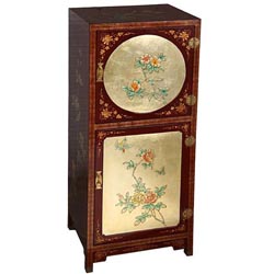 Antique-style Red/ Gold Chinese Storage Cabinet