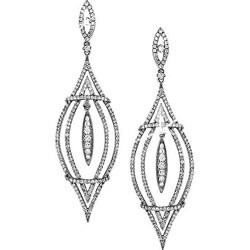 18k Gold 1 3/5ct TDW Diamond Drop Earrings (G-H, SI)