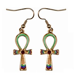 Pewter Egyptian Ankh Earrings