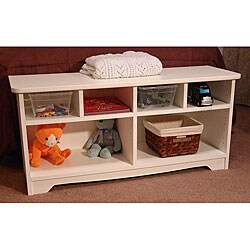 White Upper Cubby Bench