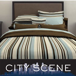 City Scene Plaza Stripe 3-piece Comforter Set