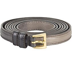 Prada Women's Two-tone Grey Leather Skinny Belt