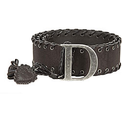 Dior Women's Nylon 'D' Logo Belt with Whip Stitching