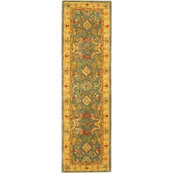 Handmade Legacy Light Blue Wool Runner (2'3 x 12')