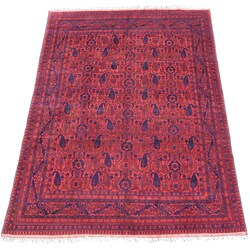 Afghan Khal Mohammadi Red Wool Rug (6'4 x 9'9)