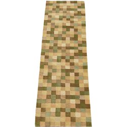 Indo Tibetan Multi-colored Runner Rug (2'4 x8'1)